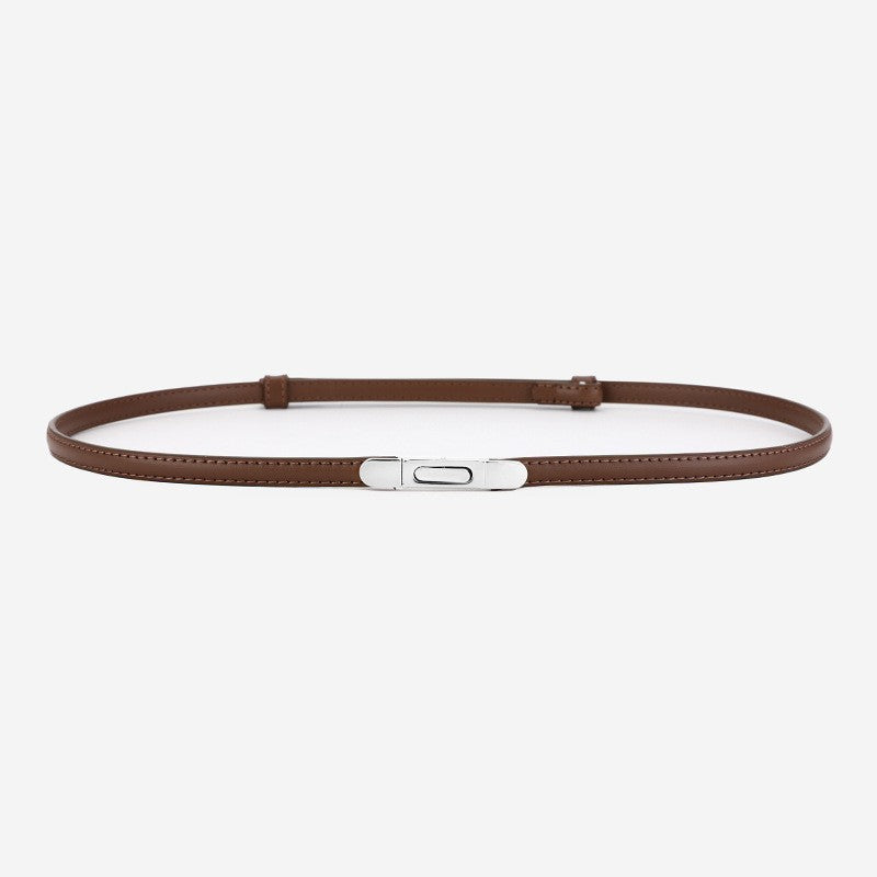 Alvara Slim Leather Waist Belt