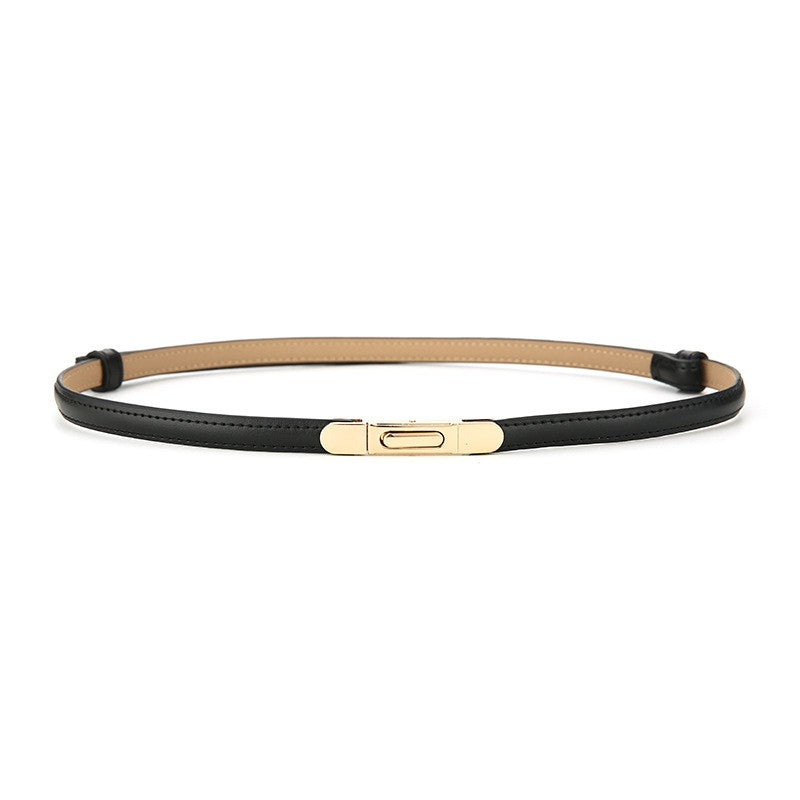 Alvara Slim Leather Waist Belt