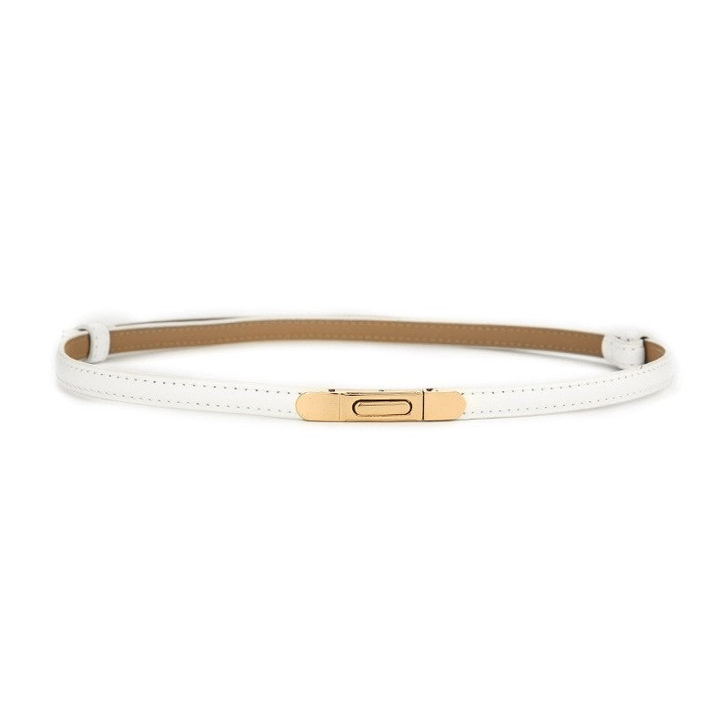Alvara Slim Leather Waist Belt