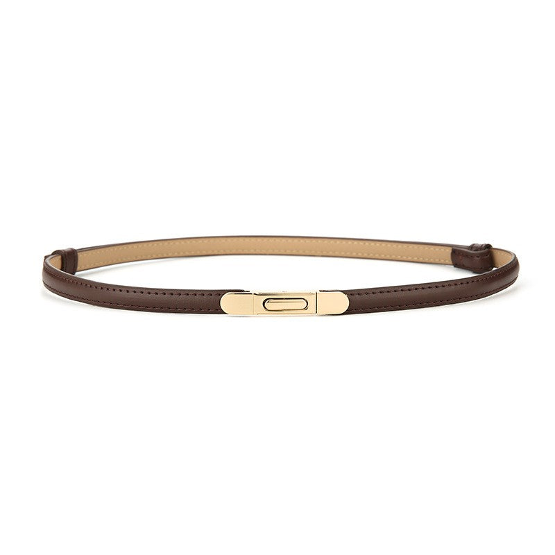 Alvara Slim Leather Waist Belt