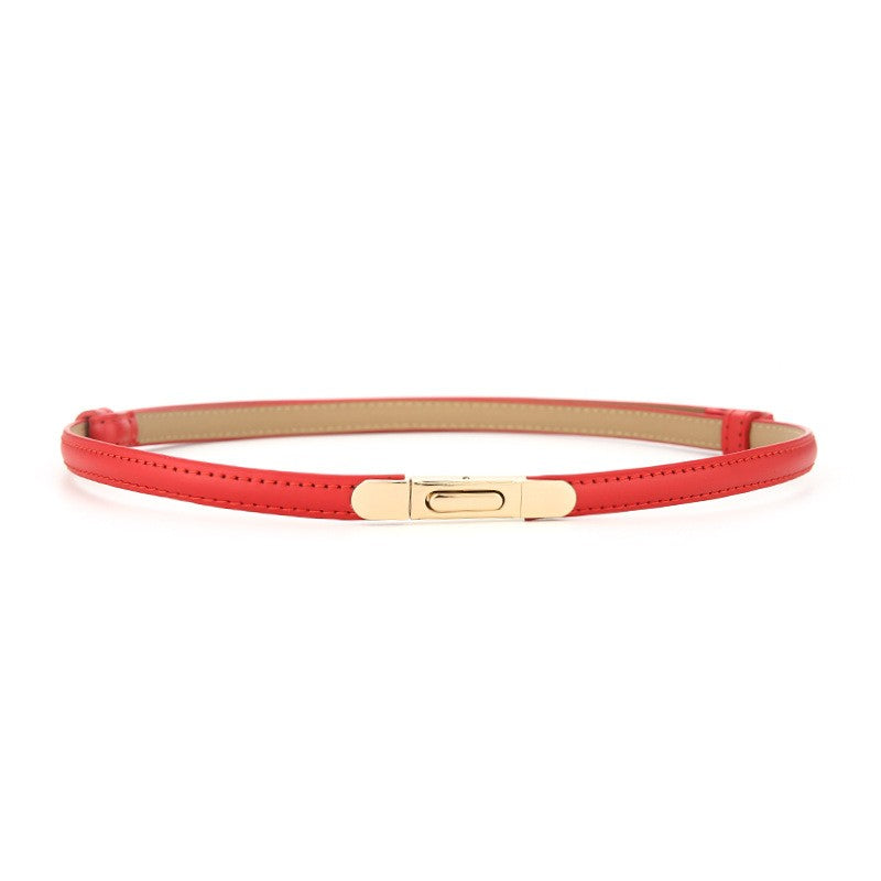 Alvara Slim Leather Waist Belt