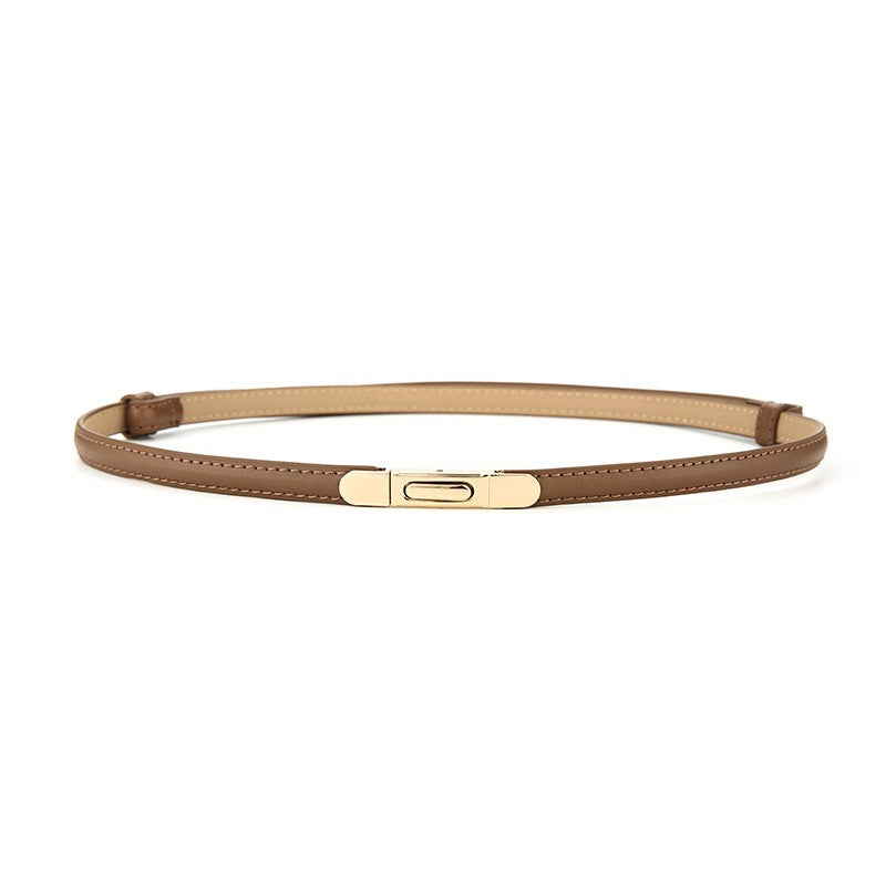 Alvara Slim Leather Waist Belt