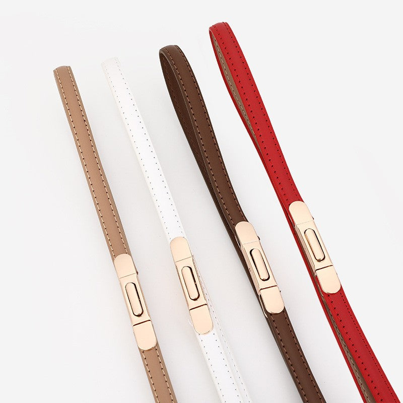 Alvara Slim Leather Waist Belt