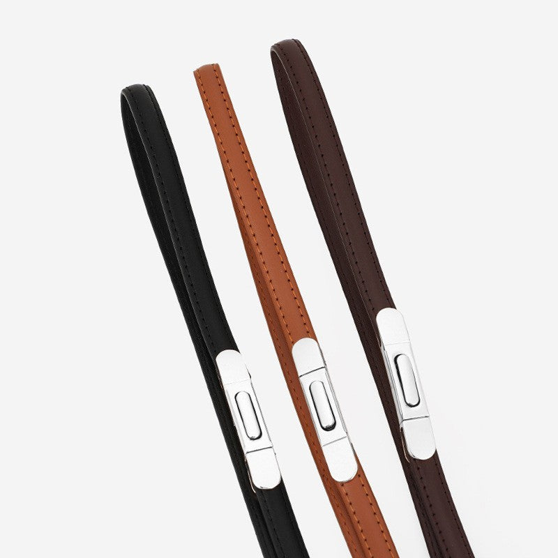 Alvara Slim Leather Waist Belt