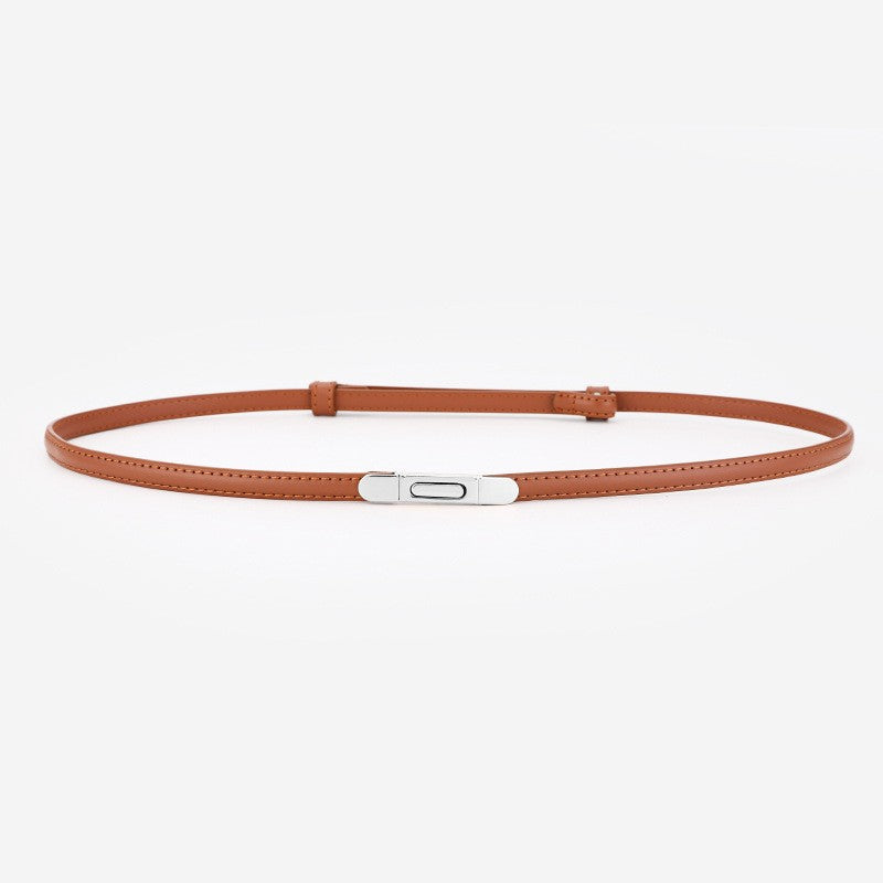 Alvara Slim Leather Waist Belt