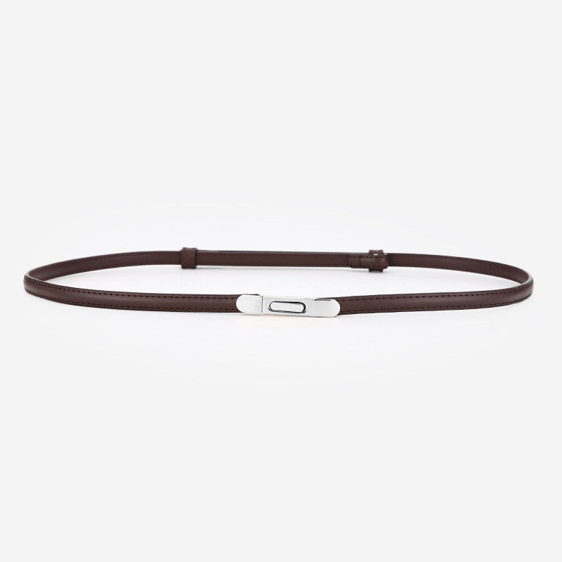 Alvara Slim Leather Waist Belt