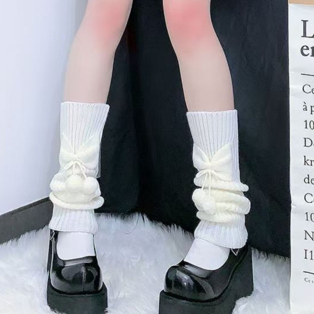 Aria Pom Mid-Calf Socks