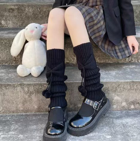 Aria Pom Mid-Calf Socks