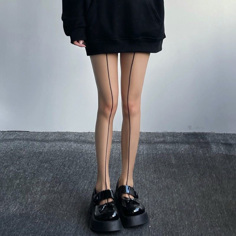 Nyra Sheer Reversible Stockings