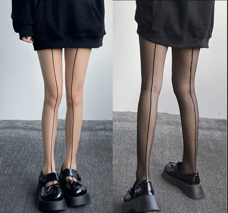 Nyra Sheer Reversible Stockings