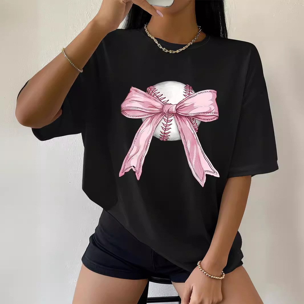 Zeyra Letter Bow Graphic Tee